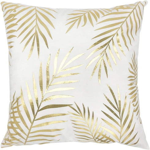 Tebery 6 Pack Gold Stamping Throw Pillow Covers Cases Soft Square Decorative Cushion Covers for Sofa,Couch - 18 x 18 Inches