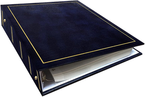 Pioneer Photo Albums Magnetic Self-Stick 3-Ring Photo Album 100 Pages (50 Sheets), Navy Blue
