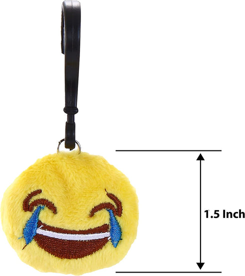 JOYIN 28 Pack Valentines Day Gifts Cards for kids, Valentine's Greeting Cards with Emoji Plush Key-chain Valentine Classroom Exchange Gifts Party Favors