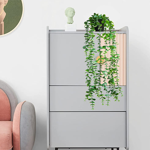 Fake Hanging Plant Potted 22" Artificial Plant for Home Bedroom Decor Faux Greenery Decor Vine with Pot for Floating Shelf Decoration