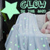 jinchan Star Blanket Blue Throw Blanket Glow in The Dark Blanket for Couch Bed Flannel Fleece Blanket Throw for Baby Kids Luminous Winter Throw Blanket Gifts All Season 50x60 Inch