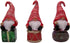Festive Holiday Sitting Gnome Figurines, Christmas Decoration, 3 Assorted, 5 Inches