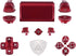 eXtremeRate Scarlet Red Classical Symbols Custom Replacement Full Set Buttons for ps4 Slim Pro CUH-ZCT2 Controller - Compatible with ps4 DTFS LED Kit - Controller NOT Included