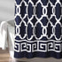 Lush Decor Navy Maze Border Shower Curtain 72X72, 72" x 72"