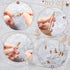 50 Pieces Small Mini Glass Jars Bottle with Cork Stopper Tiny Wishing Bottles with Eye Screws Funnel and Rope Small Cork Clear Glass Bottle for DIY Crafts Bead Container (Mixed Style)
