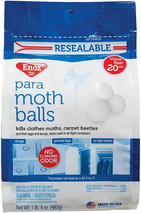 Enoz para Moth Balls - 20 oz. Bag (Case of 6)