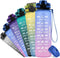 32oz Water Bottle with Time Marker, MERICARGO BPA Free Leakproof Tritan Reusable Water Jug to Ensure You Drink Enough Water Daily for Fitness, Gym, Outdoor Sports