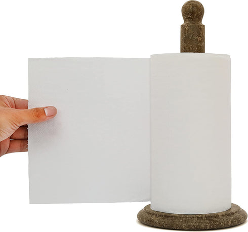 RADICALn Paper Towel Holder Handmade Marble Grey Oceanic Hand Towel Rack Napkin Paper Roll Holder - Kitchen Standing Wrapping Paper Holder - Over Cabinet Towel Holder Stand