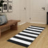 Seavish Black and White Striped Rug, 23.6" x 51.2" Indoor Outdoor Door Mat Welcome Mats for Front Door Layering Rug Front Porch Mat Rug Handmade Woven Rug Runner Farmhouse Rug Washable Throw Rugs