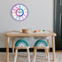 Telling Time Teaching Wall Clock, Silent Movement, Educational Wall Clock, Makes Kids Learning Time Faster and Fun. Its Perfect for Parents and Teachers, Decorate Kids Bedroom or Classroom,Purple