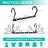 Hangers Space Saving, 20 Packs Magic Space Saving Clothes Hangers, Sturdy Plastic Clothes Hangers Organizer and Storage, Multifunctional Magic Hangers Closet Space Savers for Heavy Clothes Coats