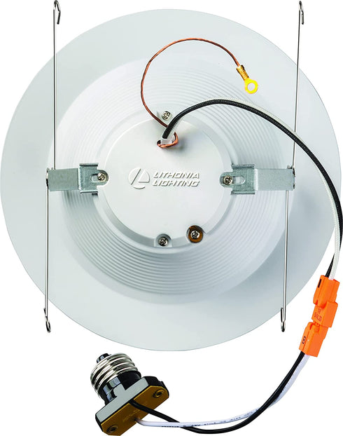 Lithonia Lighting 5/6 Inch White Retrofit LED Recessed Downlight, 12W Dimmable with 3000K Bright White, 835 Lumens