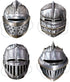 Beistle 8 Piece Paper Knight's Masks - Mardi Gras Theme Party Supplies