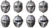 Beistle 8 Piece Paper Knight's Masks - Mardi Gras Theme Party Supplies