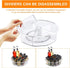Lazy Susan Turntable Organizer, 12''&9'' 2 Pack Round Plastic Clear Storage Container with Removable Dividers for Kitchen, Cabinet, Pantry, Fridge- Spinning Organizer for Spices, Condiments