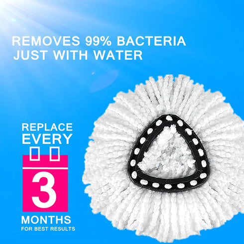 Mop Head Replacement Microfiber Spin Mop Refills Replacement Mop Refill Head (4 Pack)
