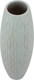 Stonebriar SB-5076C Beach Nostalgia Large Weathered Pale Ocean Wood Vase, Light Blue