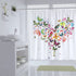Butterfly Fabric Shower Curtain for Bathroom, 72 x72 inch Machine Washable Shower Curtains with 12 Hooks, Waterproof Hotel Quality Weighted Hem Bath Decorations Curtain Set for Bathroom D©cor