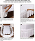 Utopia Bedding King Elastic Bed Ruffle - Easy Wrap Around Ruffle - Microfiber Bed Skirt with Adjustable Elastic Belt 16 Inch Tailored Drop - Hotel Quality Bedskirt, Fade Resistant (King, White)