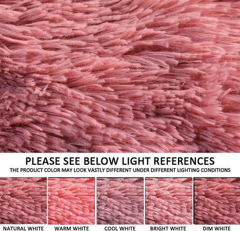 Yusoki Pink Faux Fur Throw Winter Blanket,2 Layers,50" x 60",Soft Fluffy Fuzzy Cozy Blanket for Women Girls Teens Sofa Chair Couch Bed Farmhouse Decrations Photoshoot Props