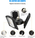 UL Certified LED Garage Lights Ceiling Lights, 6500 Lumens, E26/E27 Adjustable Ceiling LED Lights, 60W, Ultra Bright 5000K Natural Daylight White, Deformable Trilights, Adjustable Panel