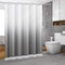 Ombre Shower Curtain with Tassels, Fabric Grey Shower Curtain Set with Hooks, FLYMALL Waterproof Machine Washable Gradient White and Gray Bathroom Curtains 72 x 72 Inch (Ombre Grey)