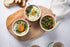 Kook 8 oz Porcelain Ramekins, Oven Safe, For Baking Pot Pies, Creme Brulee. Lava Cake, Set of 6 (Bay Leaf)