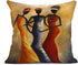 Artsocket Set of 4 Linen Throw Pillow Covers Oil Painting African Women Decorative Pillow Cases Home Decor Square 18x18 inches Pillowcases