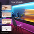 Lepro LED Strip Lights, 39.4Ft RGB LED Strips, 5050 SMD LED Color Changing Strip Light with 44 Keys Remote Controller and 24V Power Supply, LED Lights for Bedroom, Home, TV Backlight