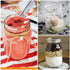 Mason Jars, SPANLA 16 OZ Mason Jars Glass Jars with Regular Lids and Bands, Ideal for Jam, Honey, Wedding Favors, Shower Favors, Baby Foods, DIY Magnetic Spice Jars, 12 PACK, 12 Whiteboard Labels