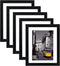 eletecpro 8x10 Picture Frames Set of 5, Display 4x6 or 5x7 Photo Frame with Mat or 8x10 Without Mat, Wall Gallery Photo Frames, Table Top Display or Wall Mounting