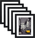 eletecpro 8x10 Picture Frames Set of 5, Display 4x6 or 5x7 Photo Frame with Mat or 8x10 Without Mat, Wall Gallery Photo Frames, Table Top Display or Wall Mounting