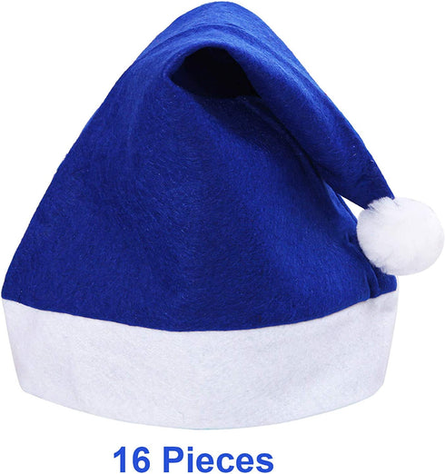 URATOT 16 Pack Christmas Non-Woven Santa Hats for Christmas Costumes Decoration