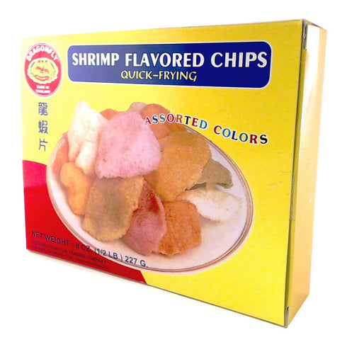 Shrimp Chips - Asian Colored Shrimp Snacks (to cook) - Uncooked Quick Frying - Thailand