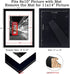 Decort 11x14 Picture Frame Set of 4 - Made to Display Pictures 8x10 with Mat or 11x14 Without Mat - Wide Molding - Pre-Installed Wall Mounting Hardware, Black