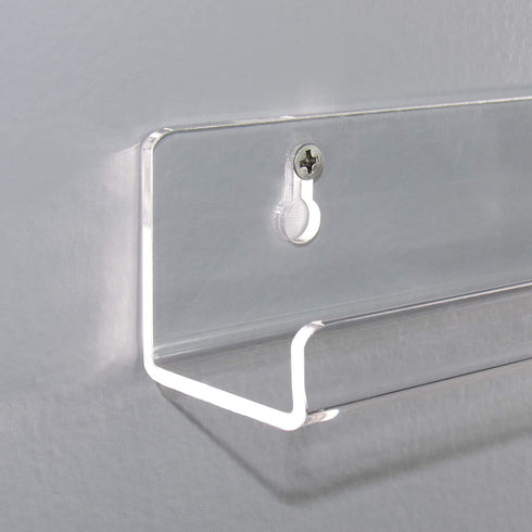 Simply Heaven Clear Vinyl Record Shelf Wall Mount 6 Pack Includes Bonus Bubble Level, Acrylic Album Record Holder, LP Display Floating Shelves