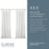 Elrene Home Fashions Jolie Crushed Semi-Sheer Window Curtain, Adjustable Tie-Top Single Panel, 52" x 95" (1 Panel), White