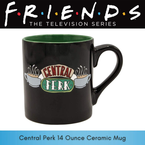 Silver Buffalo Friends Central Perk Ceramic Coffee Mug, 14 Ounce, White