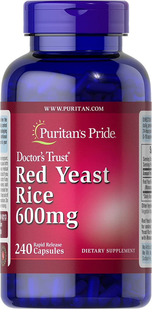 Puritan's Pride Red Yeast Rice 600 Mg, 240 Count