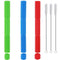 3 Pack Sensory Teething Tubes Soft Silicone Teether Toy for Babies with Autism,Biting,Chewing,Oral Motor Needs,Chew Stick for Infant Toddlers Kids