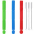 3 Pack Sensory Teething Tubes Soft Silicone Teether Toy for Babies with Autism,Biting,Chewing,Oral Motor Needs,Chew Stick for Infant Toddlers Kids