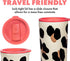 Kate Spade New York Insulated Stainless Steel Tumbler, Leopard Print 24 Ounce Double Wall Travel Cup with Lid, Forest Feline