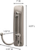 Command Large Double Bath Hook, Satin Nickel, 1-Hook, 1-Water-Resistant Strip, Organize Damage-Free