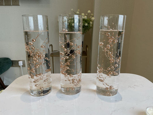 TeaSu 12pcs Pearl String, for Wedding Centerpiece, Vase Filler and Decor for Floating Candles