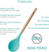 Silicone Kitchen Cooking Utensils Set with Wooden Bamboo Handles (11 Piece) | BONUS Cup | Durable Cookware Tools | BPA-Free, Non-Stick Safe, Non-Toxic | Include Tongs, Spatula, Turner, Ladle and More