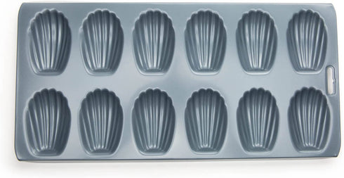 Fox Run Non-Stick Madeleine Pan, Carbon Steel, 12-Cup,Grey
