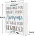 Cocomong Modern Farmhouse Decorations for Living Room, Sometimes You Forget You are Awesome, Inspirational Gifts, Housewarming Gifts for Women, Inspirational Wall Art Shelf Decor, House Decor Sign 6x8