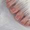 Foccna Square Press on Toenails , French Fake Toenails , Nude Toenails Press on Nails Acrylic Fake Toe Nails ,Foot False Nails Glitter Press on Toe Nail Tips 24pcs