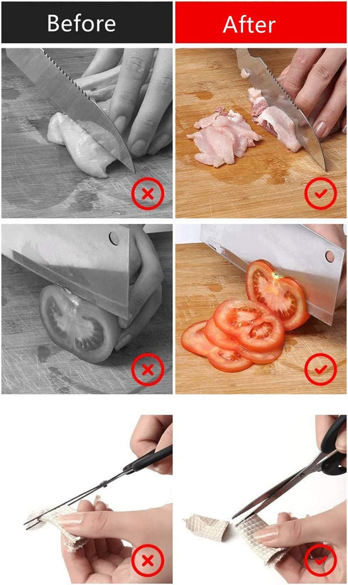 Knife Sharpener Electric Multifunctional Sharpening Kit 4-in-1 for Straight Knives and Scissors with Protective Cover 110V (Electric version)