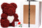 FERVENT LOVE Gifts for Her Women 16" Rose Bear Valentines Day Gifts for Her/Wife Wine Red Rose Teddy Bear with Heart Artificial Flowers Bear with Gift Box Heart-Shaped Ballon and Greeting Card